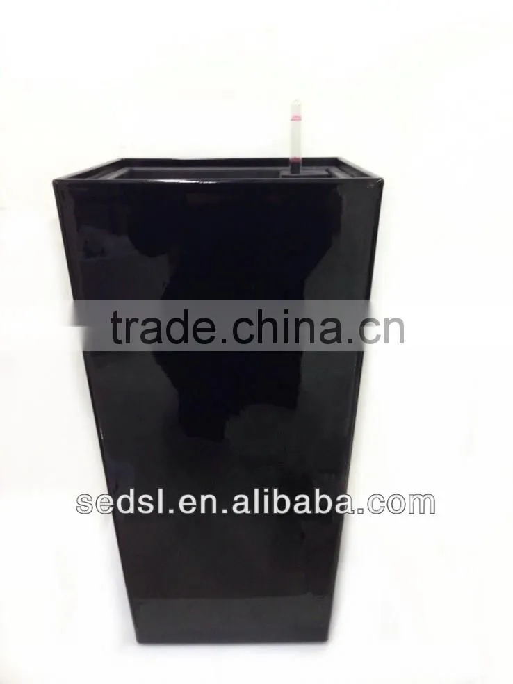 self-watering square wholesale glass flower pots