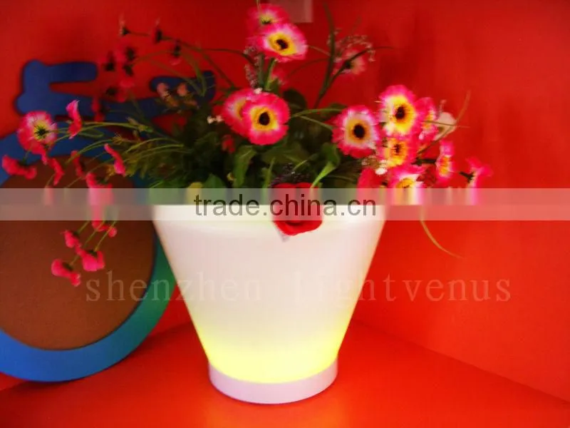 LED flowering plant pots planters pots garden flower pot