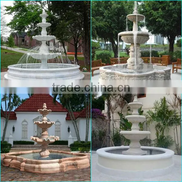 Hand Carved 3 Tier Marble Water Fountain