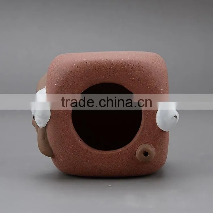 Choi sand pottery crafts cartoon animal small ceramic flower pots