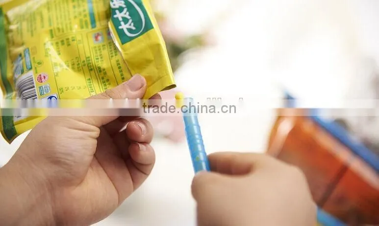 28.8cm length hot sale food grade plastic bag seal rod/food bag rod clips/plastic seal rod/sealing rod/sealing rod clip