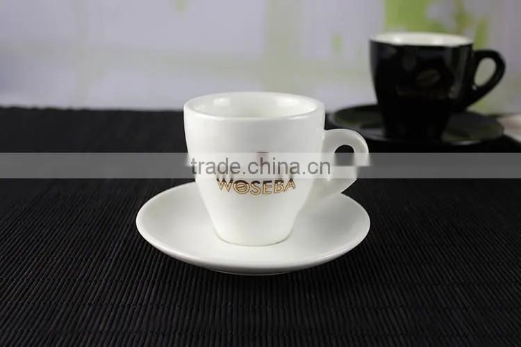 2017 Custom wholesale ceramic porcelain coffee espresso cup and saucer