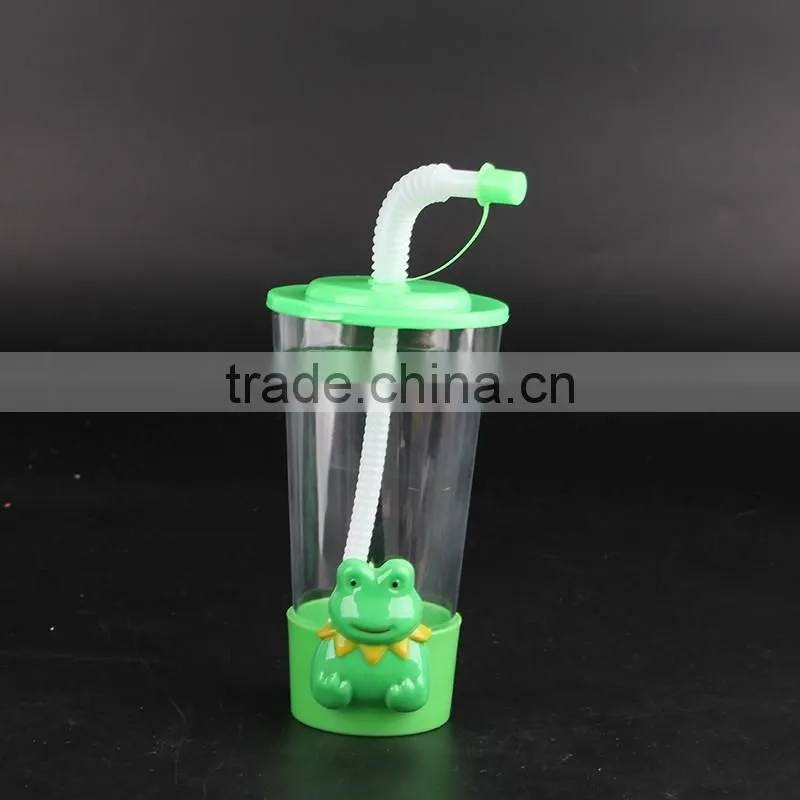 450ml Novelty Cartoon toys Decorative Plastic Straw Cups for kids