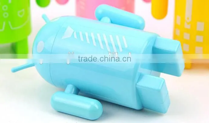 Supply creative fashion Android robot colorful light / small Night light --green