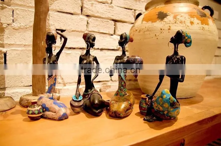 Carving Resin Africa Statue For Home Decoration
