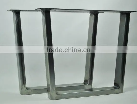 Black powder coated trapezoid metal industrial table feet,furniture metal leg