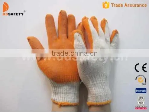 DDSAFETY 2017 10 Gauge Beige T/C Shell Orange Latex Coated Work Gloves