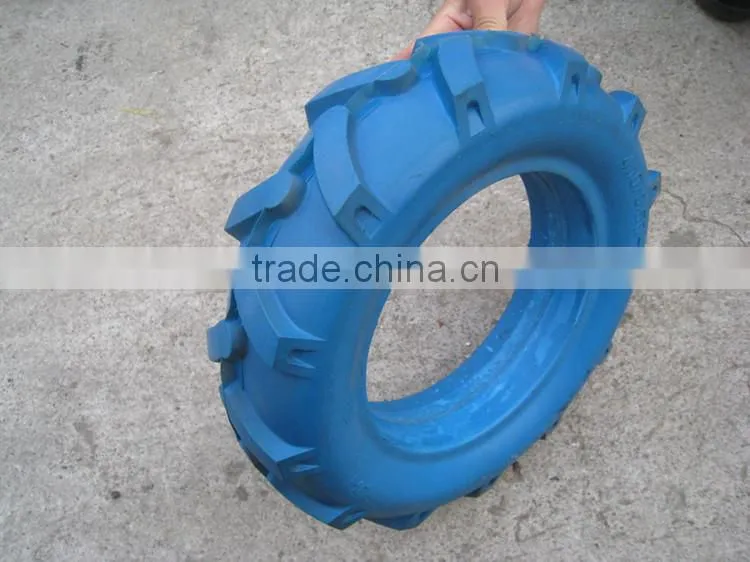 3.5-6 blue color pu foam tyre for hand trolley, wheel barrow