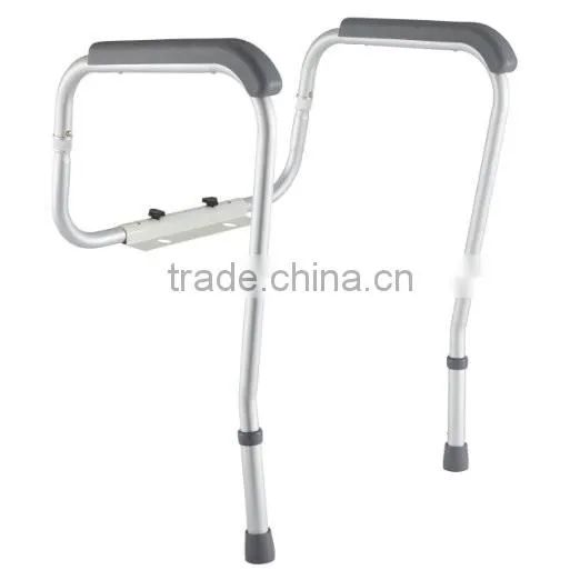 Adjustable Metal White Stand Alone Toilet Safety Rails