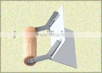 external corner trowel with wooden handle carbon steel blade