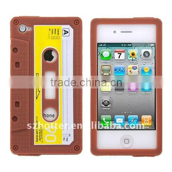 Classic Cassette Tape Silicone Cover Skin Case for Iphone