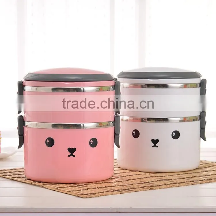 304 stainless steel insulated double lunch box