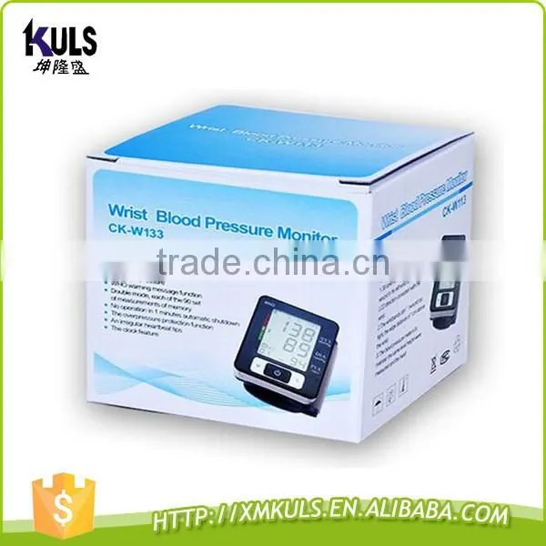 Automatic Extra Large LCD portable health medical home use digital wrist blood pressure monitor