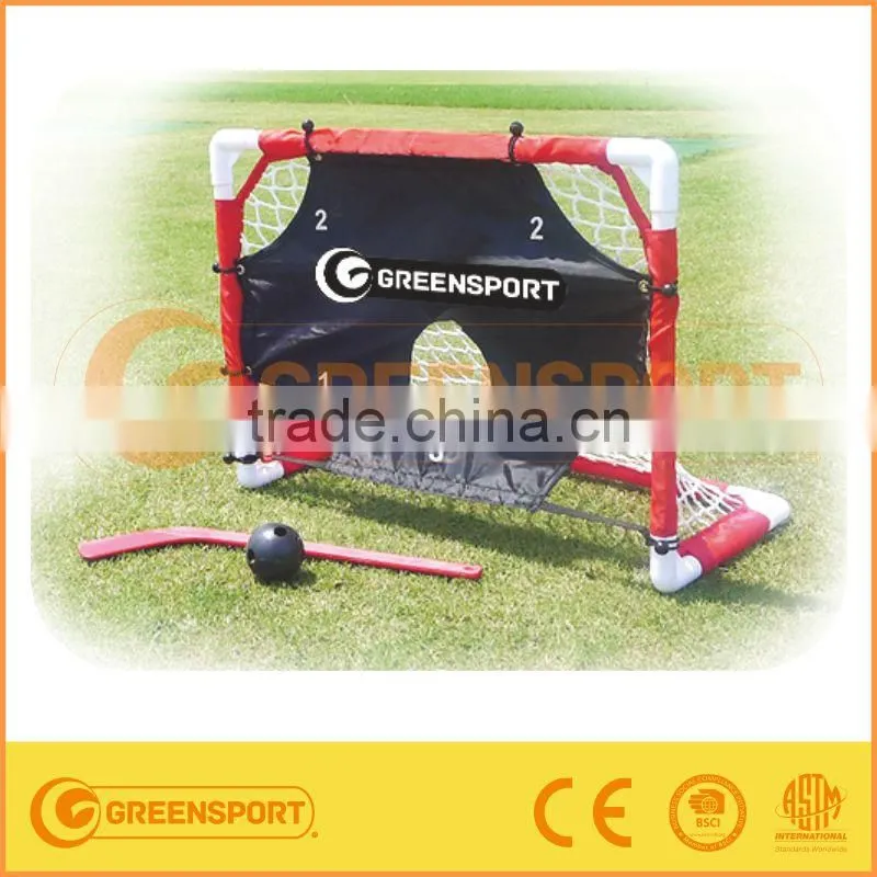 Metal Hockey Goal & Plastic hockey sticks with target cloth