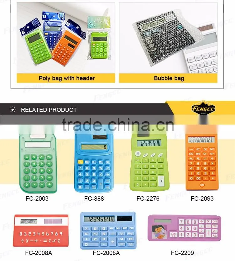 finance fashion Multi-function Rubber calculator lcd display