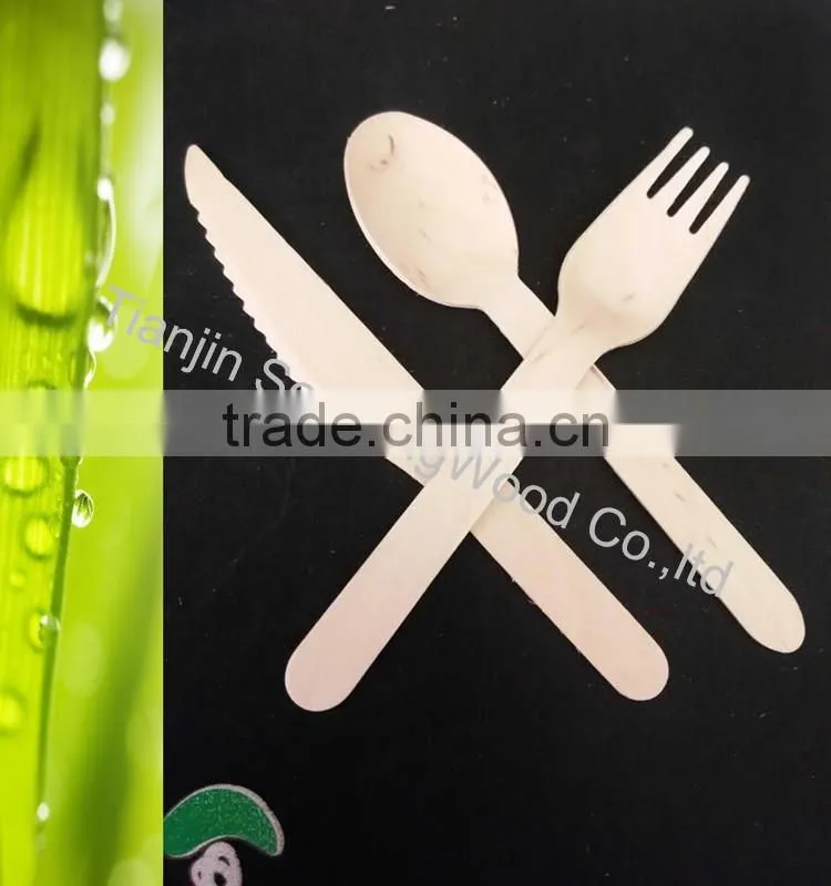 hot selling eco-friendly birch wood forks knife spoon