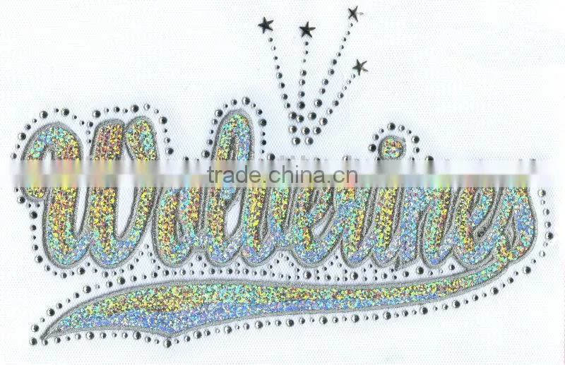 customer sequin bead design letter rhinestone motif
