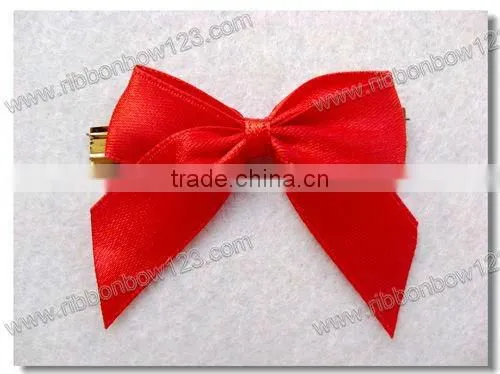 holiday decoration ribbon bow with wire twist tie