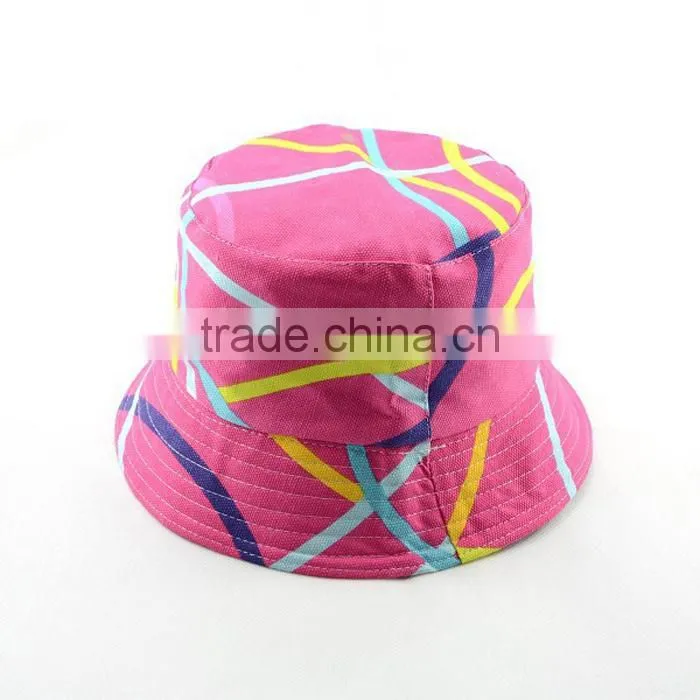 New design Professional purple stripe bucket hat