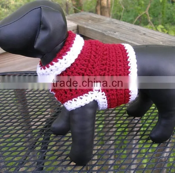 Wholesale Turn Down Collar Hand Crochet Dog Sweater