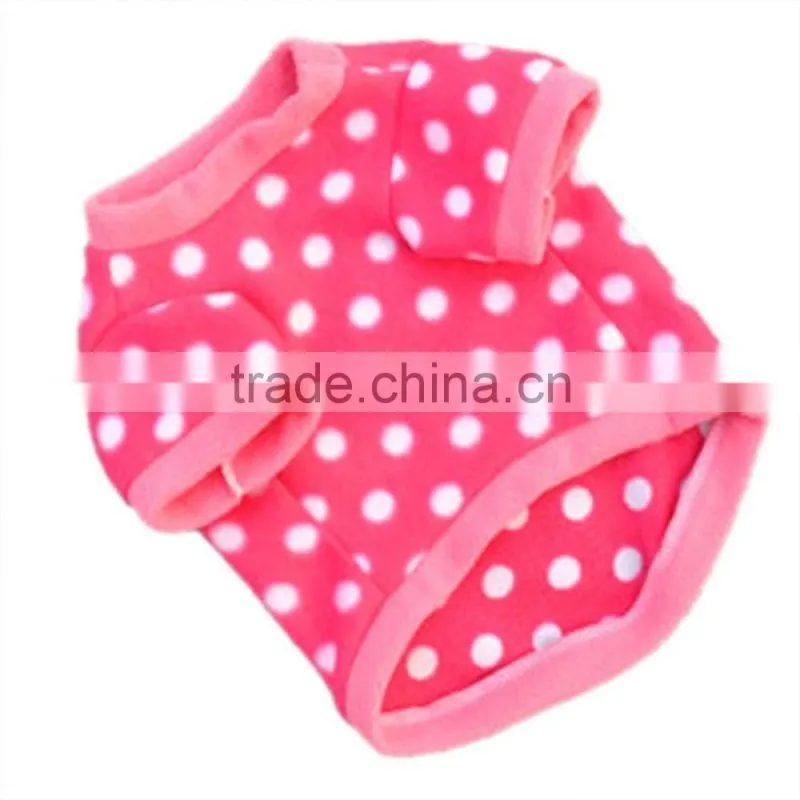 dot full print Pet Puppy Summer Shirt Pet Clothes T Shirt