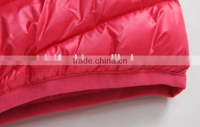 customize fashion women hoody winter warm down jacket/lovers' ladies nylon down feather coat