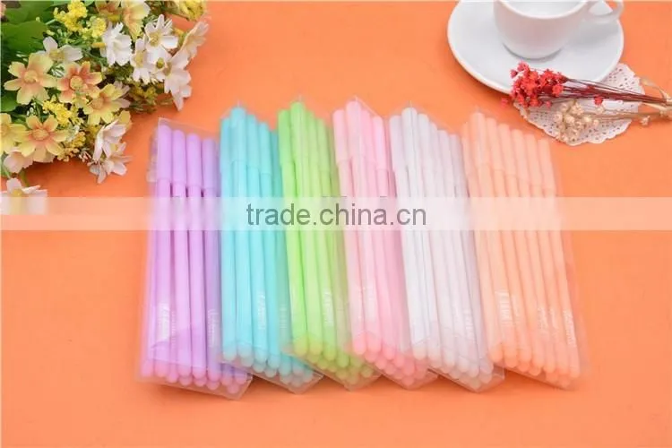 Multicolor plastice ballpoint ball 0.5mm black student ballpoint pen