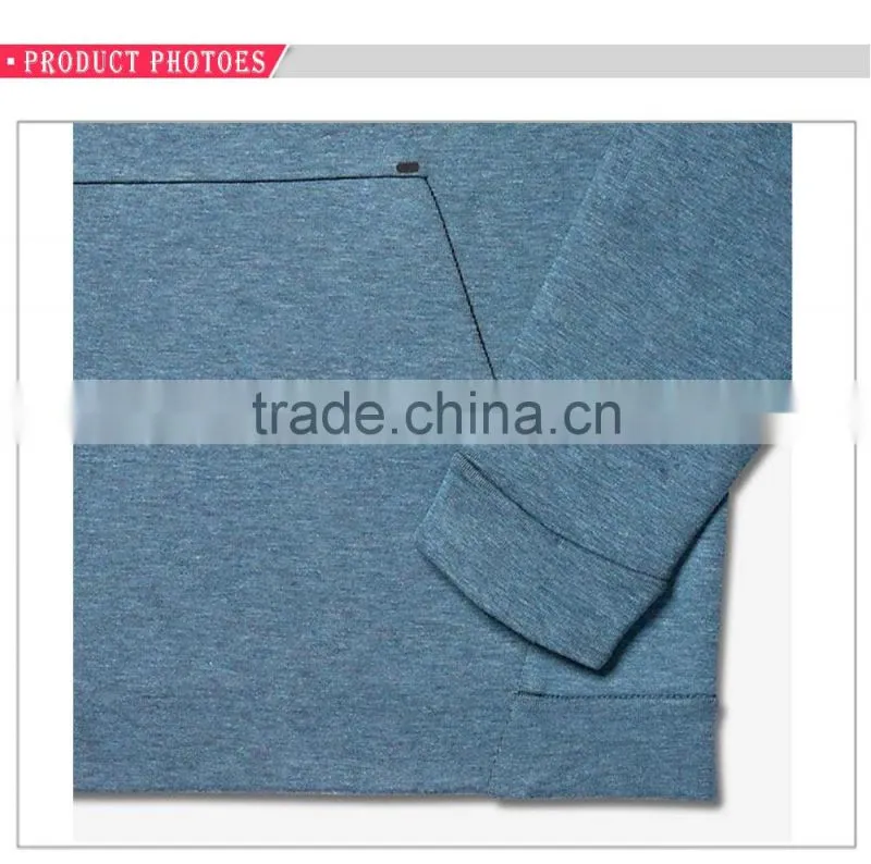 Custom sportswear modern neck kangaroo pocket fleece sweatshirt men