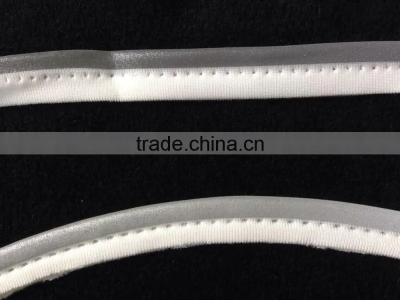 Silver Reflective Fabric Piping without sewing lines for garment
