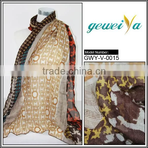 Kinds of Styles Printed Chain Scarf
