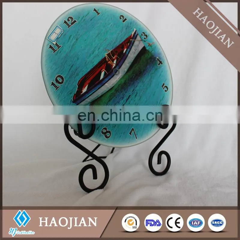 Sublimation blank tempered glass clock face glass clock