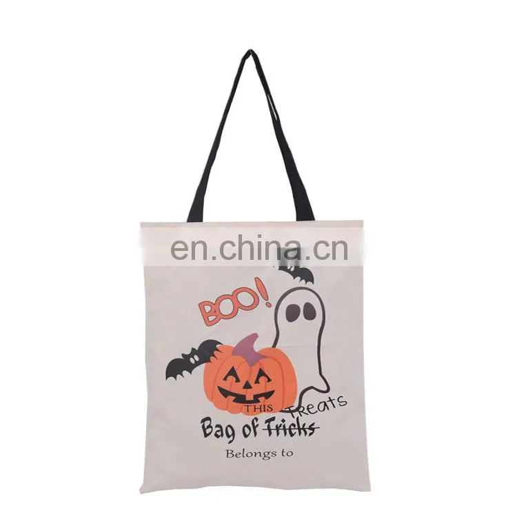 New design canvas burlap party halloween bags
