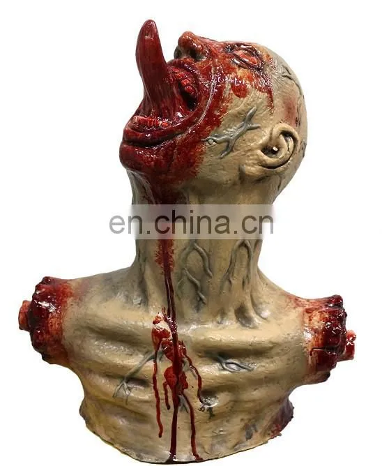 Breathless Hanging Dead Head Halloween Fancy Dress Party Adult Zombie Prop