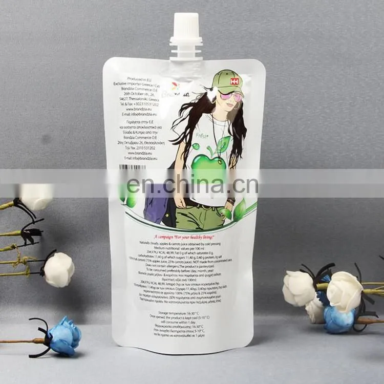 Hot Sale Standup Pouch for juice, Liquid Stand Up Pouch with Spout