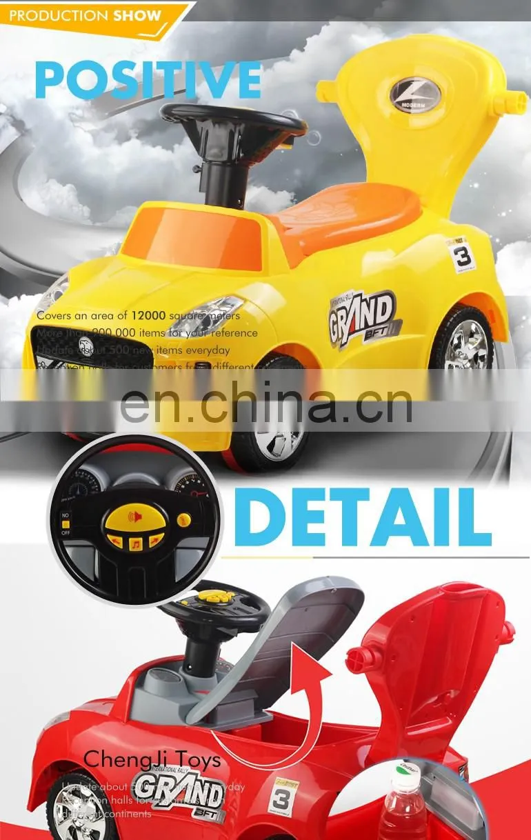 Newest cheap ride on electric car kids with push handle