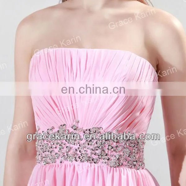 Grace Karin Strapless Elegant Chiffon Evening Dresses Long CL4423