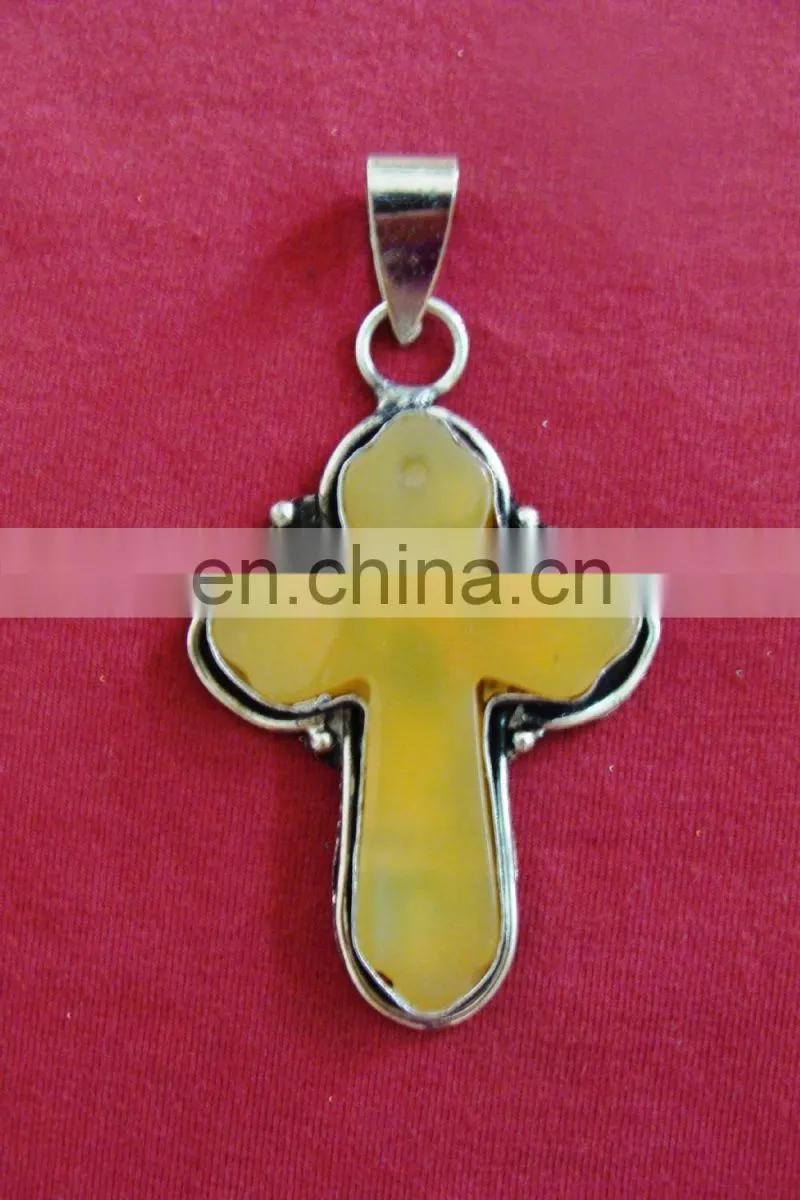 Unique Red Brass Coral Pendant