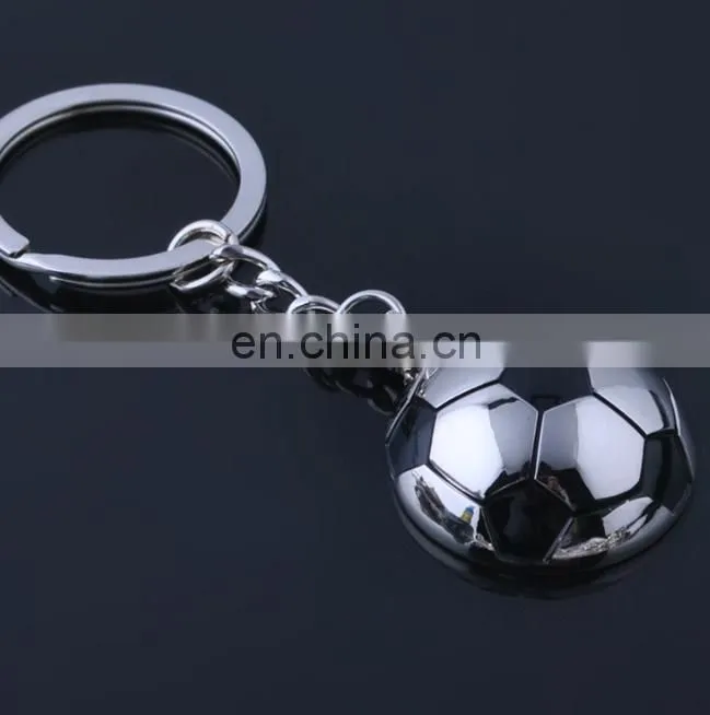Custom Logo Rotatable Football Metal Kechain for Football Sports Gift