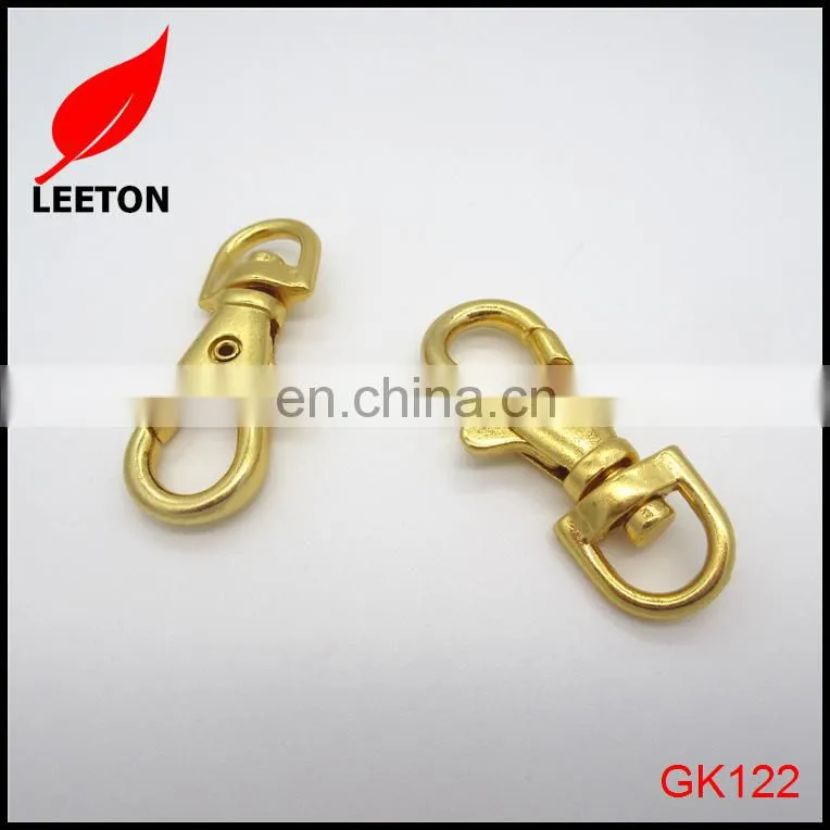 Factory supply small gold metal snap hook for bag
