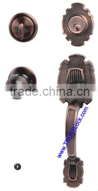 8001AC:TRUST Zinc Alloy Strong Handle Lockset with Brass cylinder