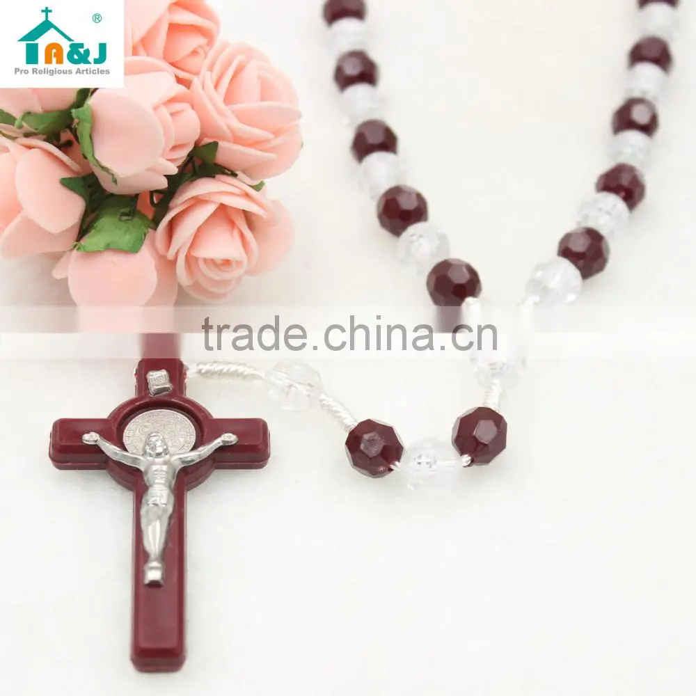 Passed CPSIA Test plastic beads rosary for kids Religious promotion