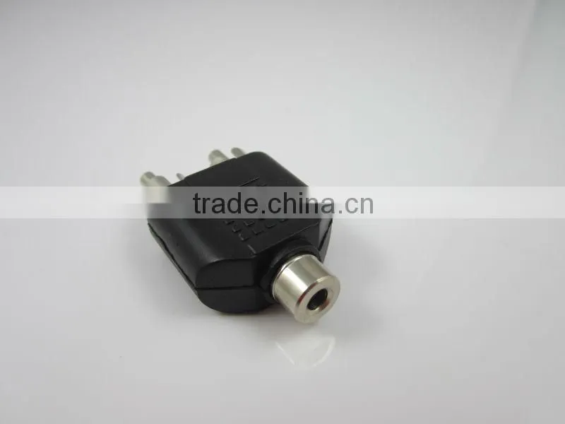 1 Female to 2 Male RCA Adpter Y Splitter Audio AV