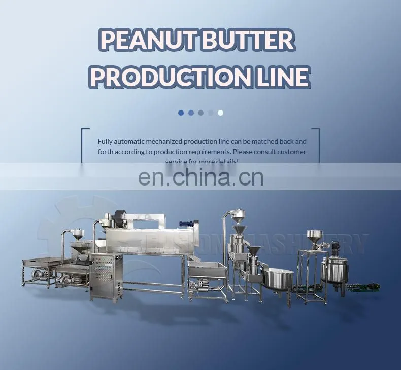 Factory Cashew Butter Production Line 200kg/h Tahini Hummus Production Line Peanut Production Line