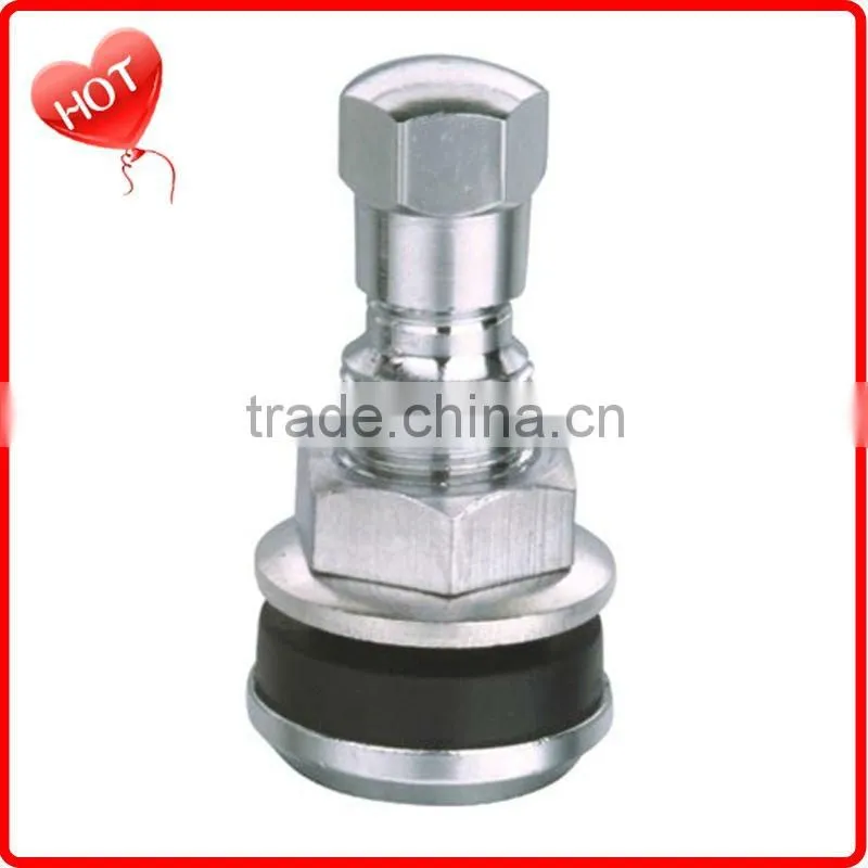 Metal snap in tubeless tire valve for passanger car & light truck