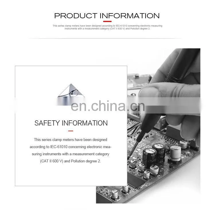 Allosun Handheld clamp meter digital AC DC Volt AC Amp OHM LCD Audible Diode Tester Portable Handheld Clamp Multimeter