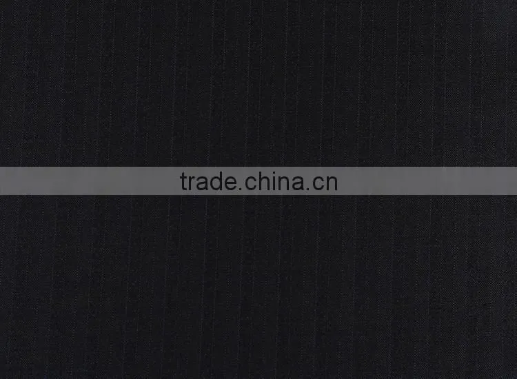 OEKO-TEX High quality uniform stripe fabric with Poly Viscose merino wool