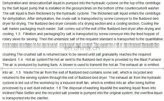 high quality salt production line plant machinery for sale
