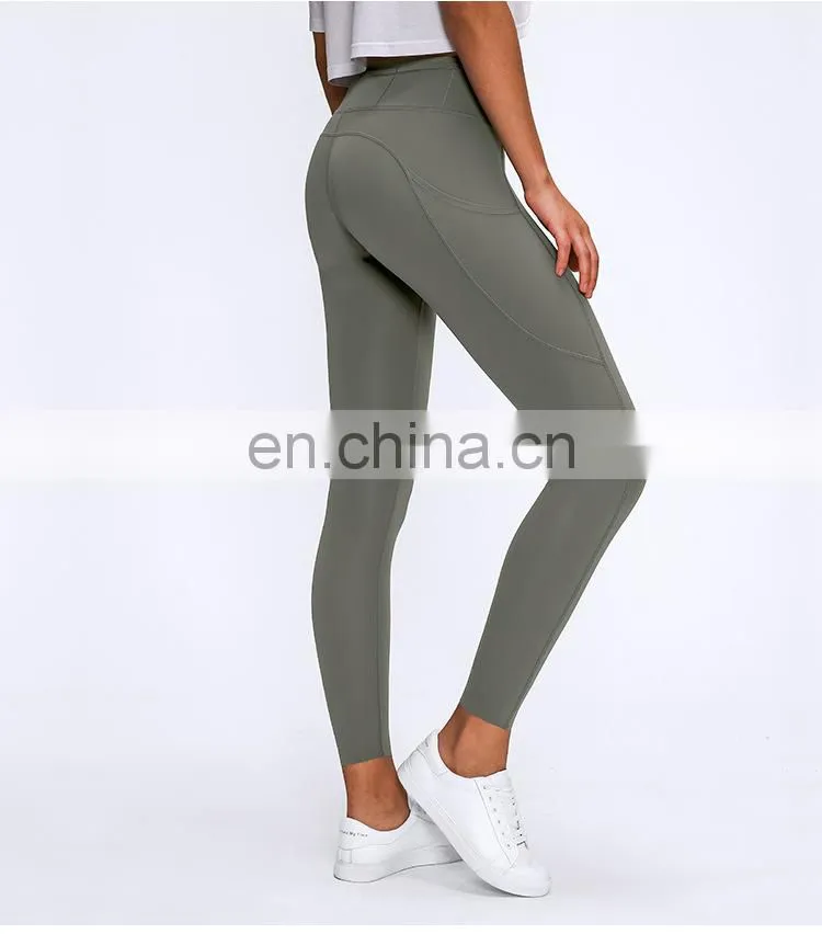 Custom Wholesale Women Workout Fitness Clothing Yoga Pants Leggings For Women With Pockets