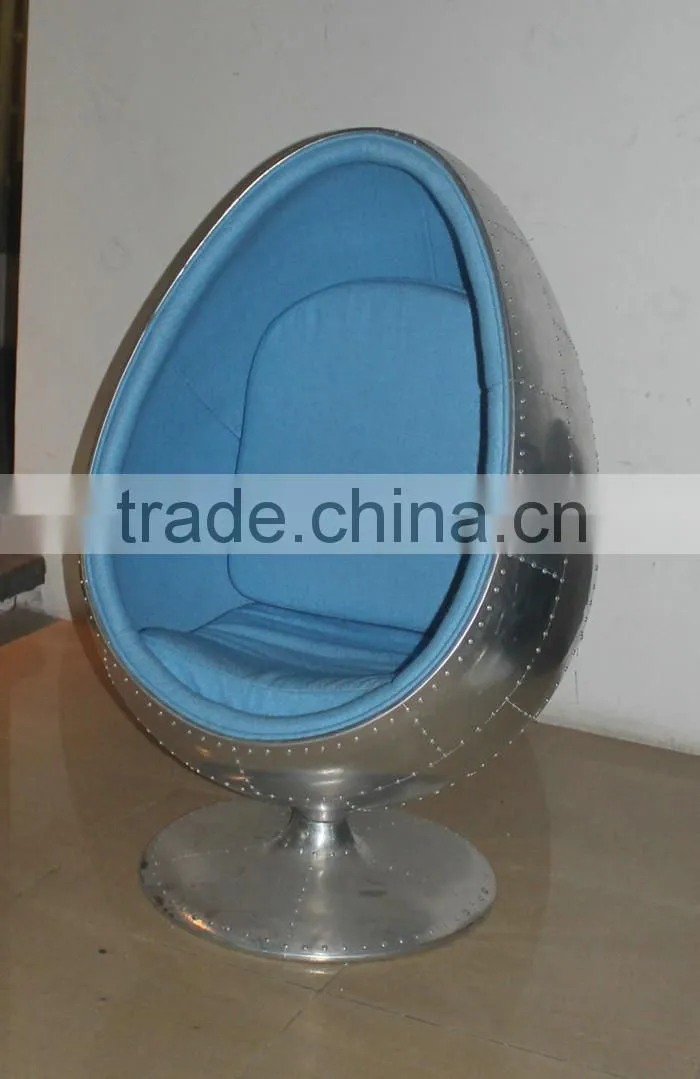 replica wholesale fiberglass blue color cashmere Eero Aarnio Oval ball chair/space chair/bubble chair