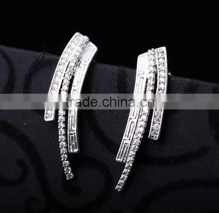 New Wholesale African Style Tassel Wedding Cubic Zirconia Costume Jewelry Set